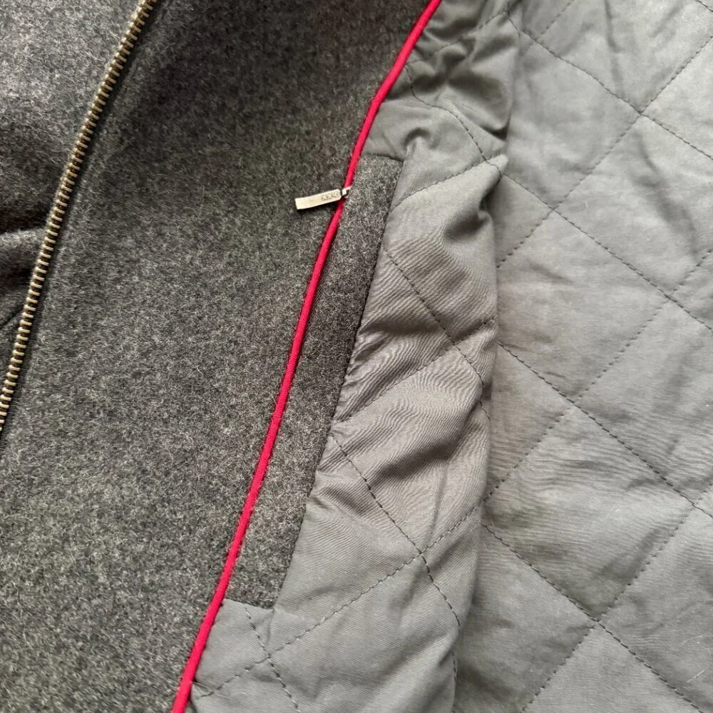 J CREW City Jacket Wool Blend Charcoal Night Gray XL